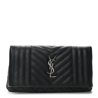 Saint Laurent Calfskin Tri-quilt Monogram West Hollywood Clutch Black 1 of 8