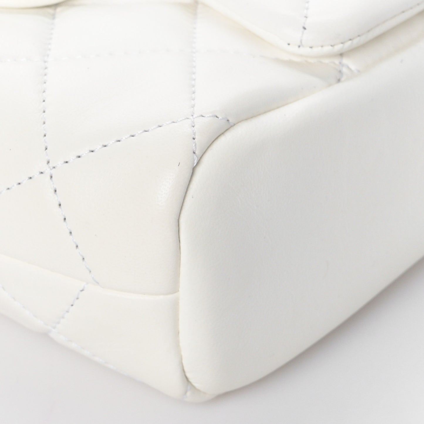 Lambskin Quilted Side-Packs White