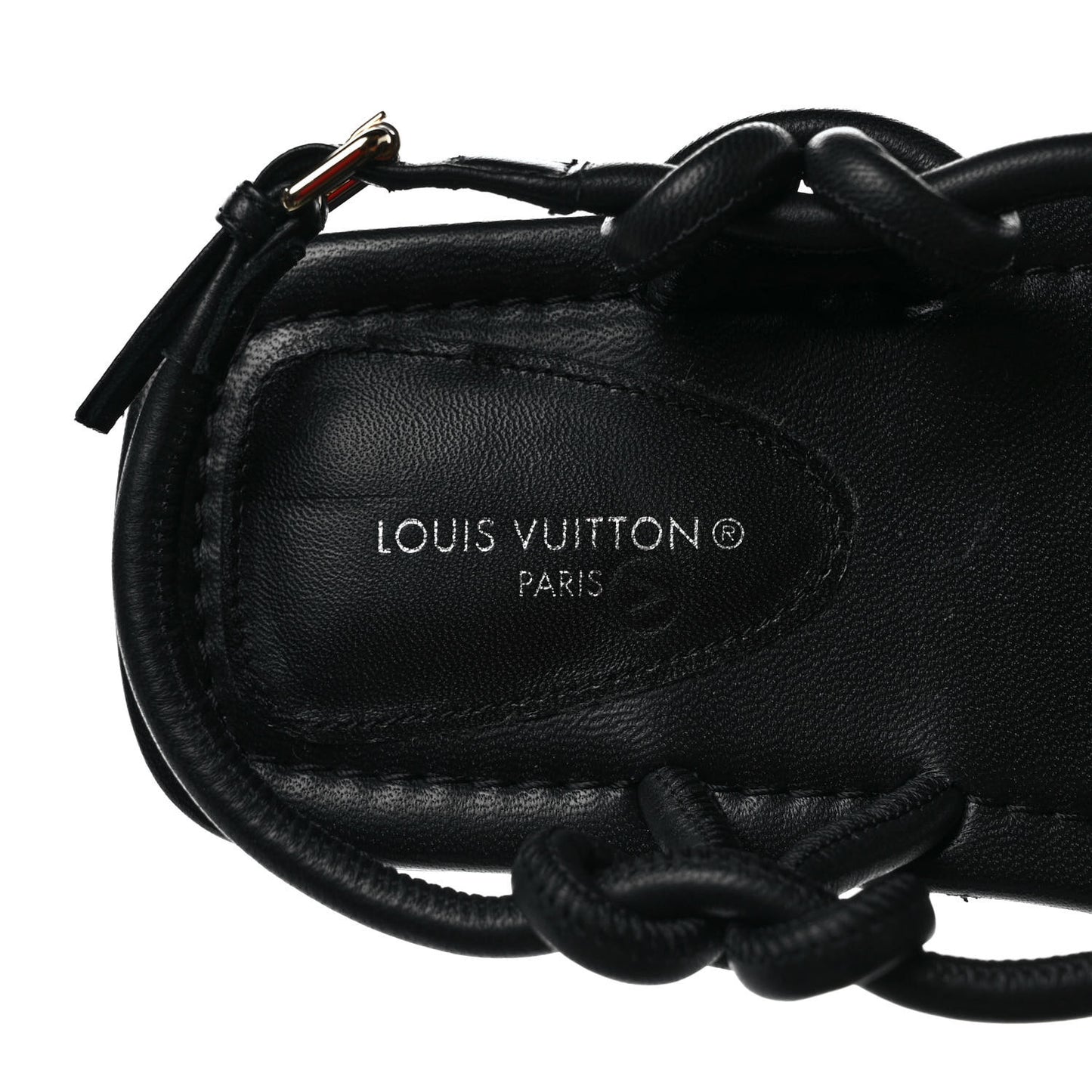 Lambskin Nova Flat Sandals 37 Black