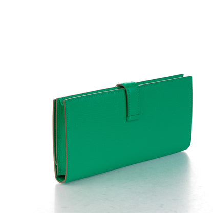 Hermes Chevre Mysore Bearn Gusset Wallet Menthe 3 of 7