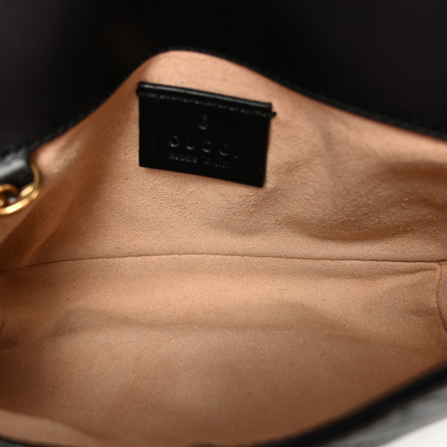 Calfskin Matelasse Super Mini GG Marmont Shoulder Bag Black