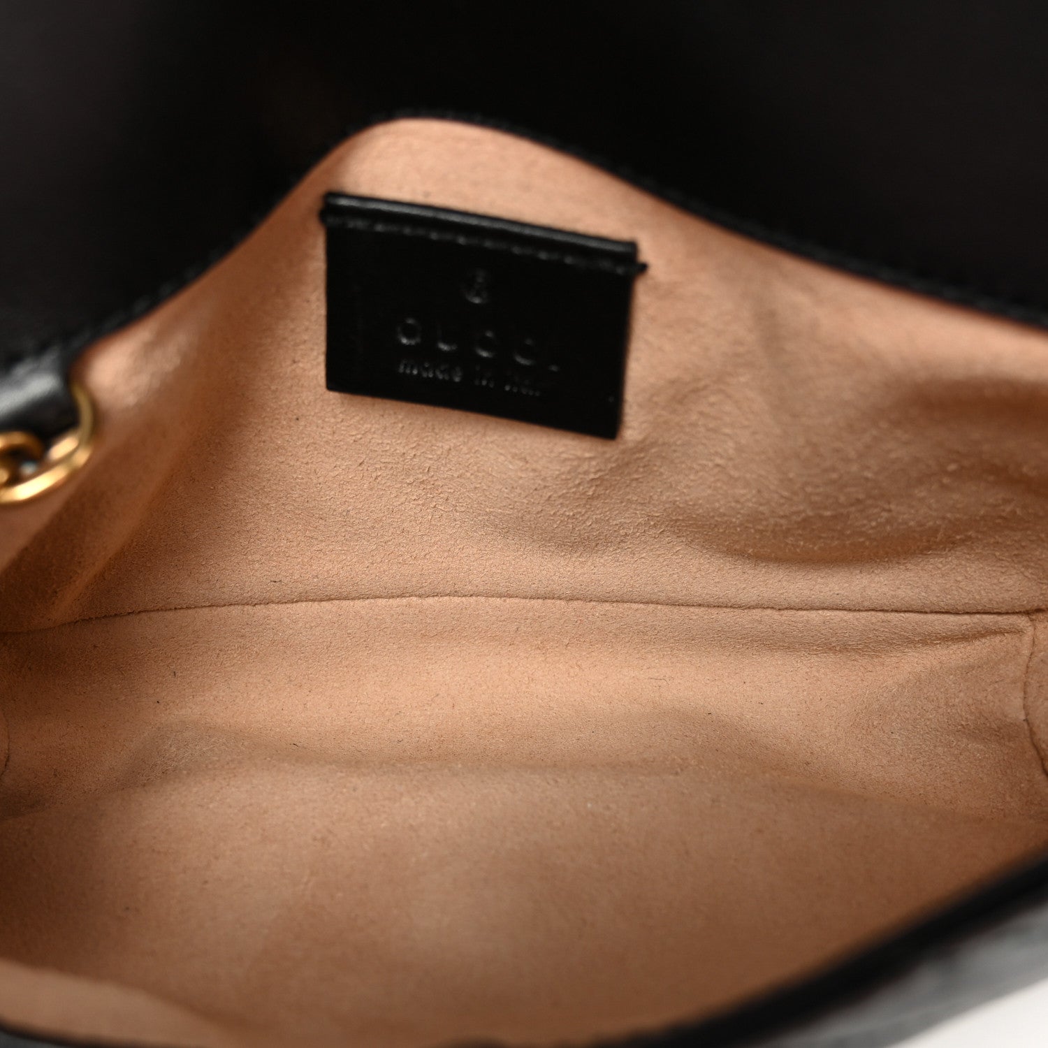 Gucci Calfskin Matelasse Super Mini GG Marmont Shoulder Bag Black 5 of 11