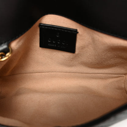 Gucci Calfskin Matelasse Super Mini GG Marmont Shoulder Bag Black 5 of 11