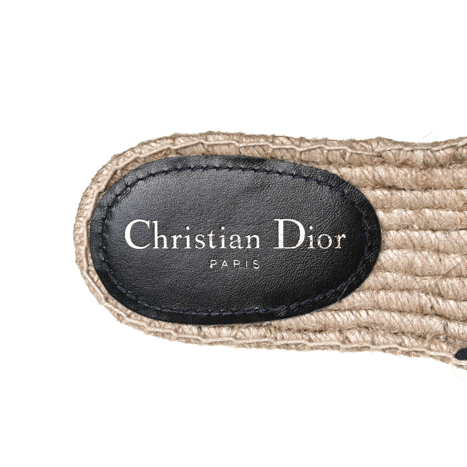 Christian Dior Oblique Embroidered Granville Espadrille 15mm Slippers 38.5 Deep Blue 9 of 11