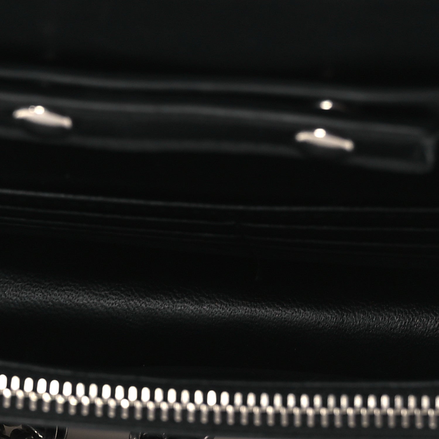 Balenciaga Shiny Calfskin Logo Crocodile Embossed Ville Wallet on Chain Black 5 of 13
