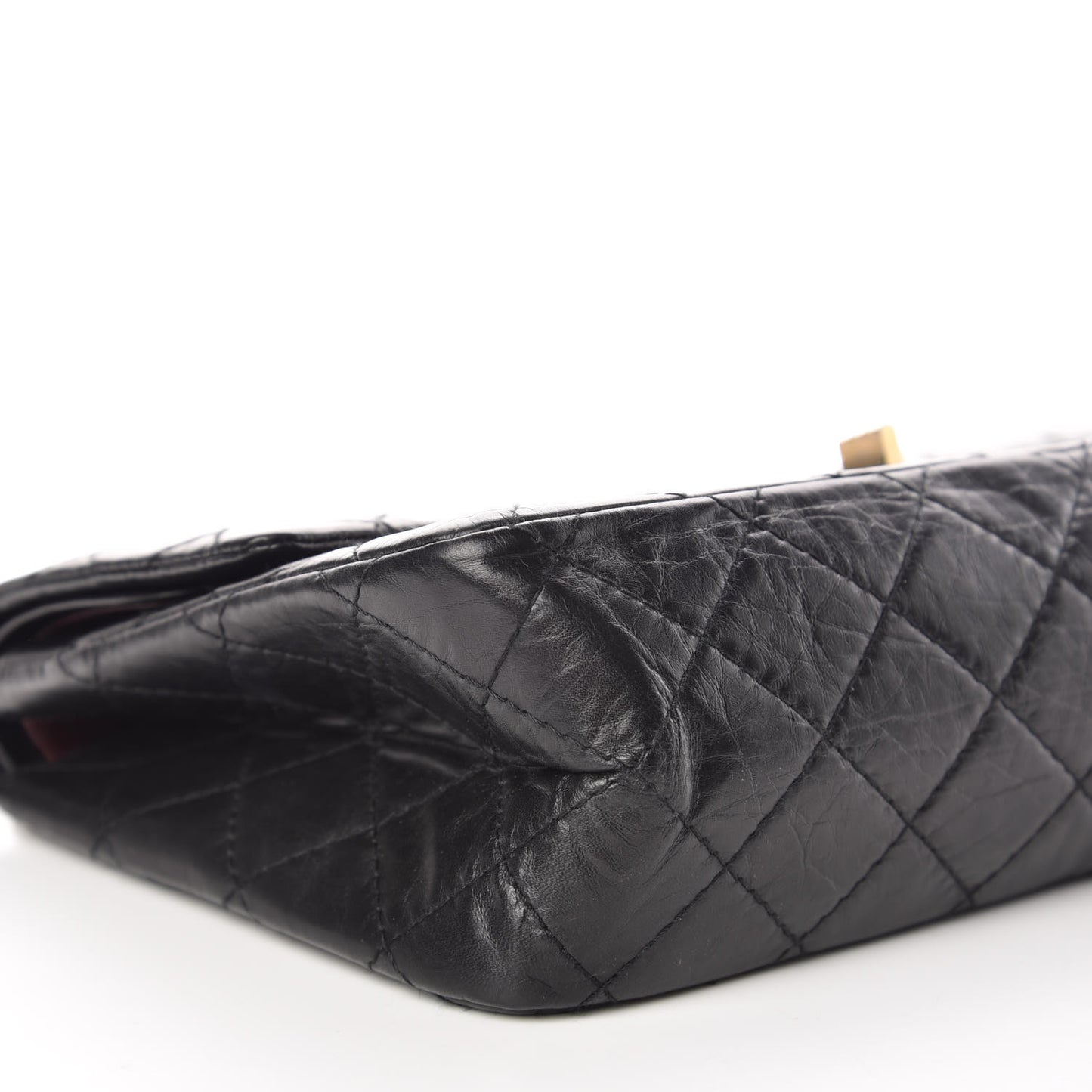 Aged Calfskin Quilted 2.55 Reissue 226 Flap Black