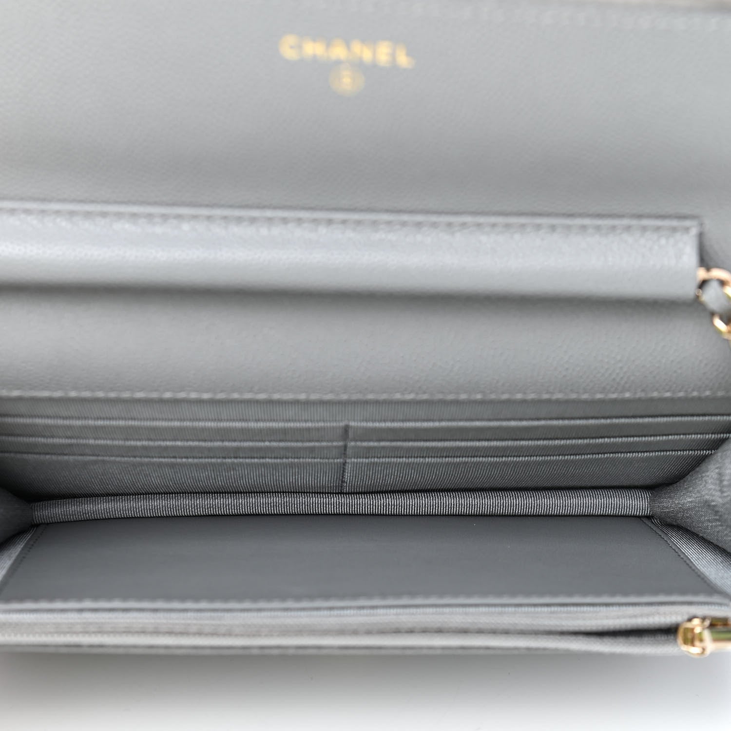 Chanel Caviar Quilted Wallet On Chain WOC Grey 5 of 10