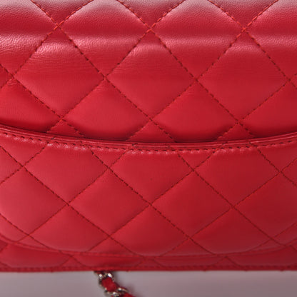 Chanel Lambskin Quilted Wallet On Chain WOC Red 6 of 10