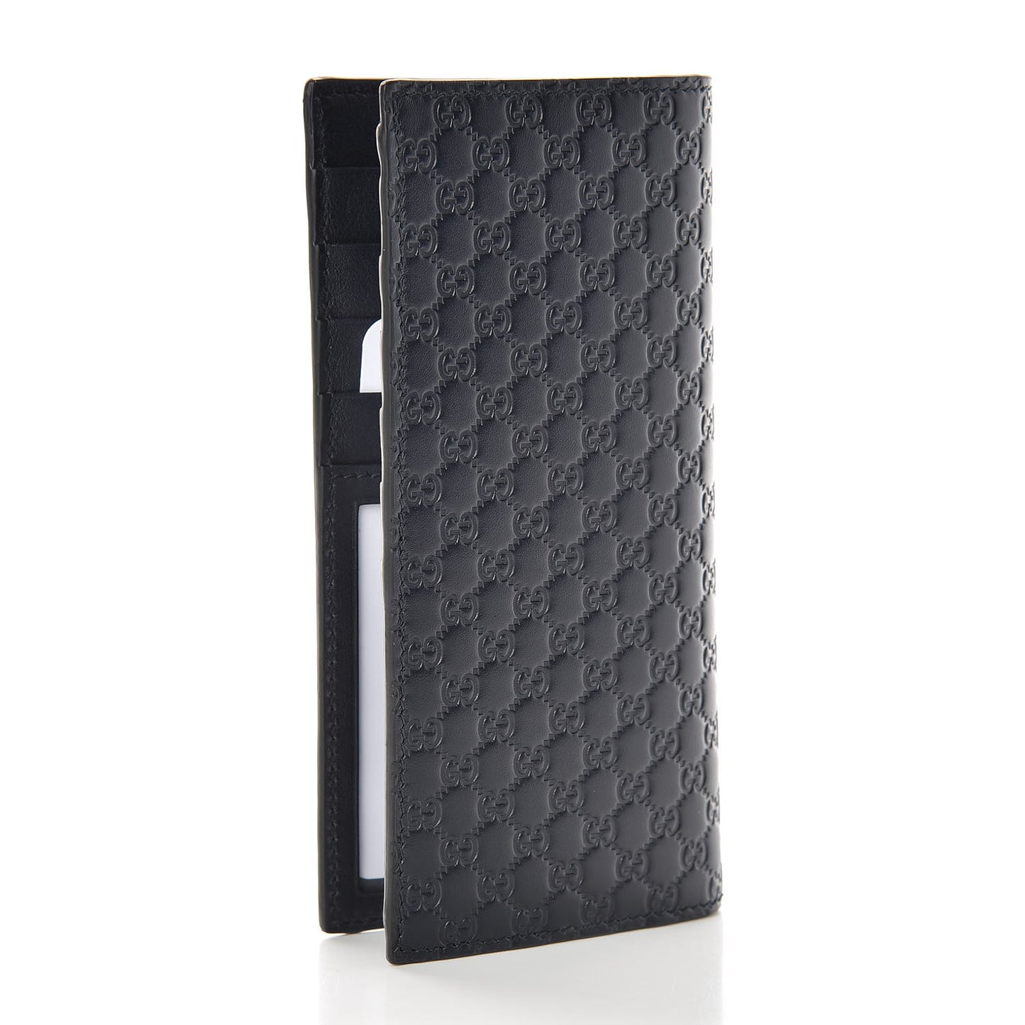 Microguccissima Bi-Fold Organizer Wallet Blue
