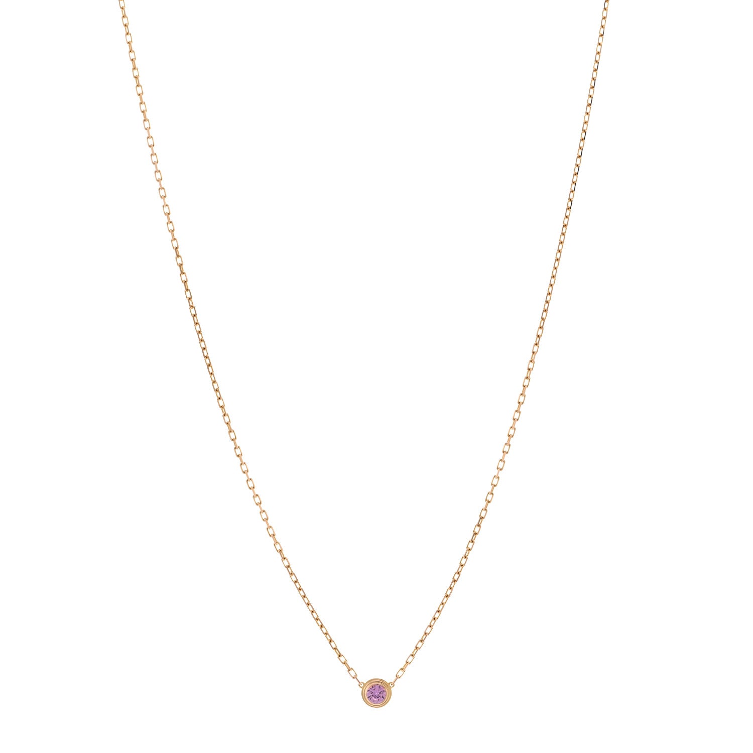Cartier 18K Pink Gold Pink Sapphire D'Amour Pendant Necklace 1 of 4