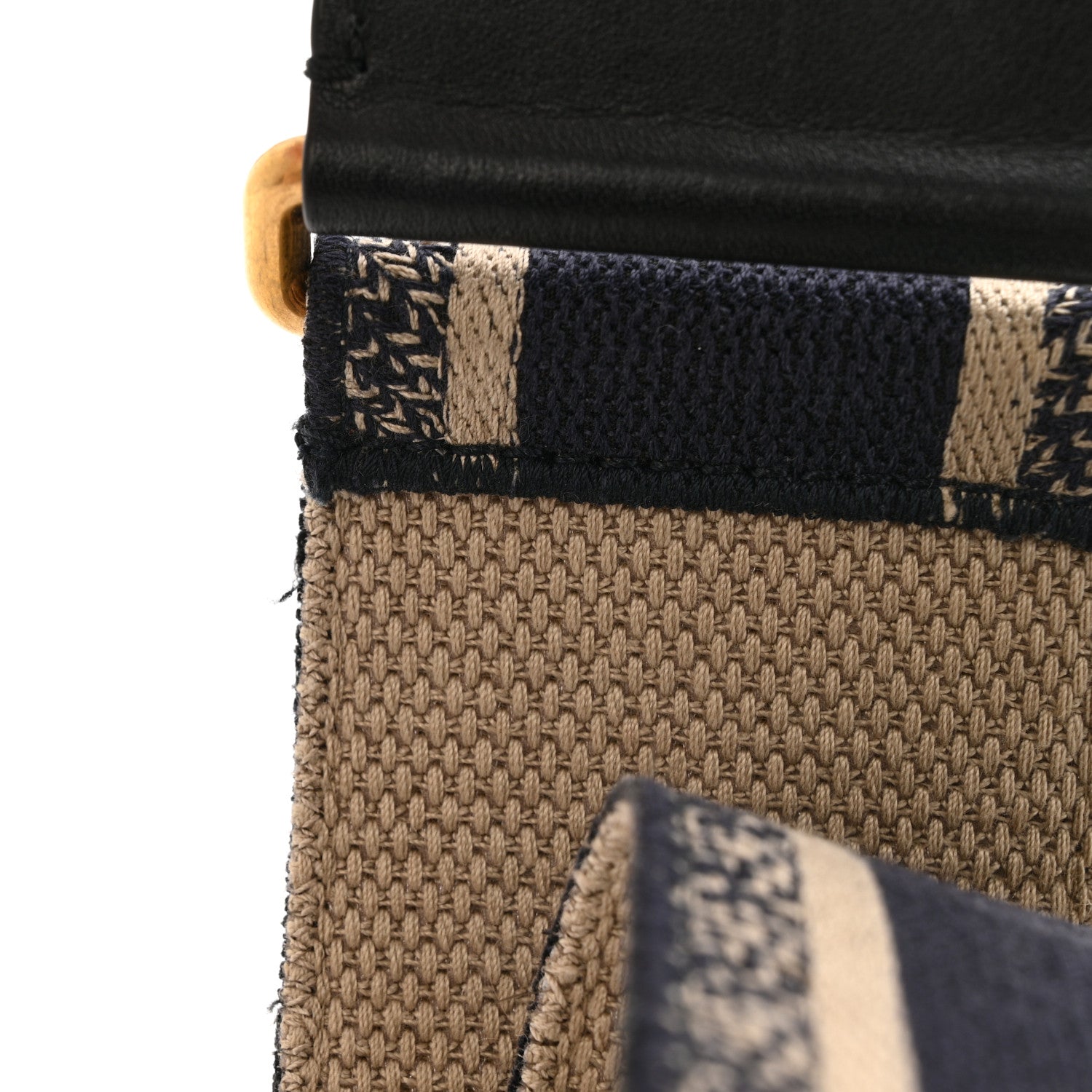 Christian Dior Canvas Embroidered Shoulder Strap Blue 4 of 5