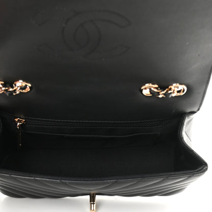 Chanel Calfskin Chevron Quilted Mini Statement Flap Black 6 of 13