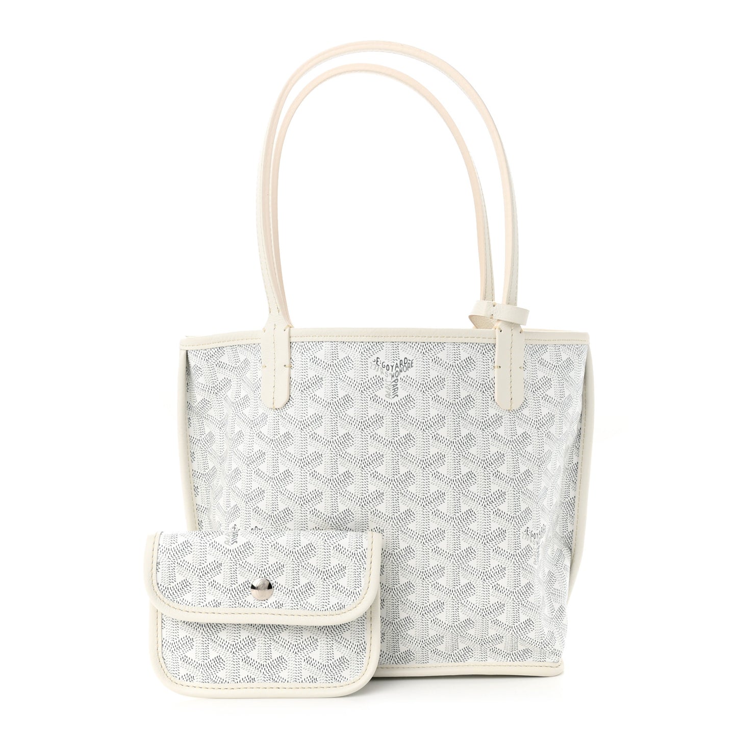 Goyardine Reversible Mini Anjou White