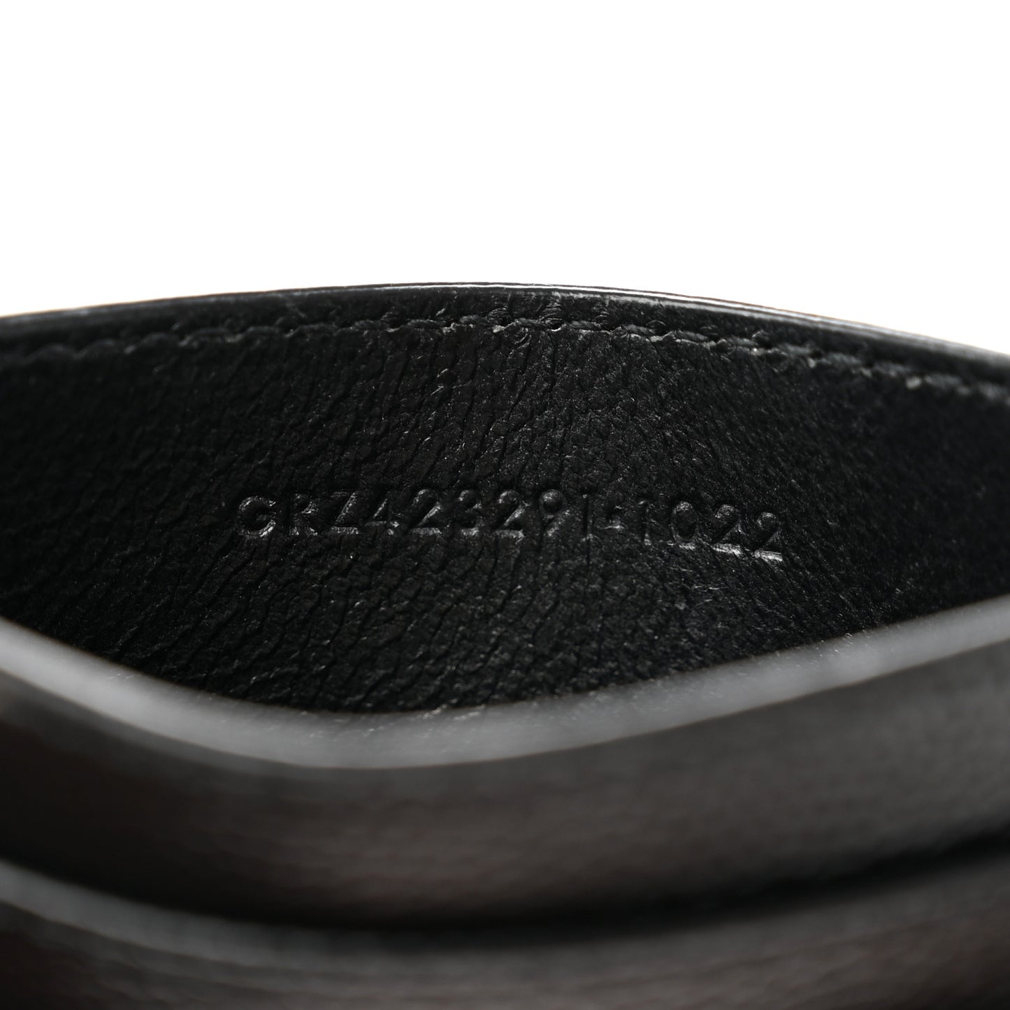 Grain De Poudre Matelasse Chevron Monogram Credit Card Case Black