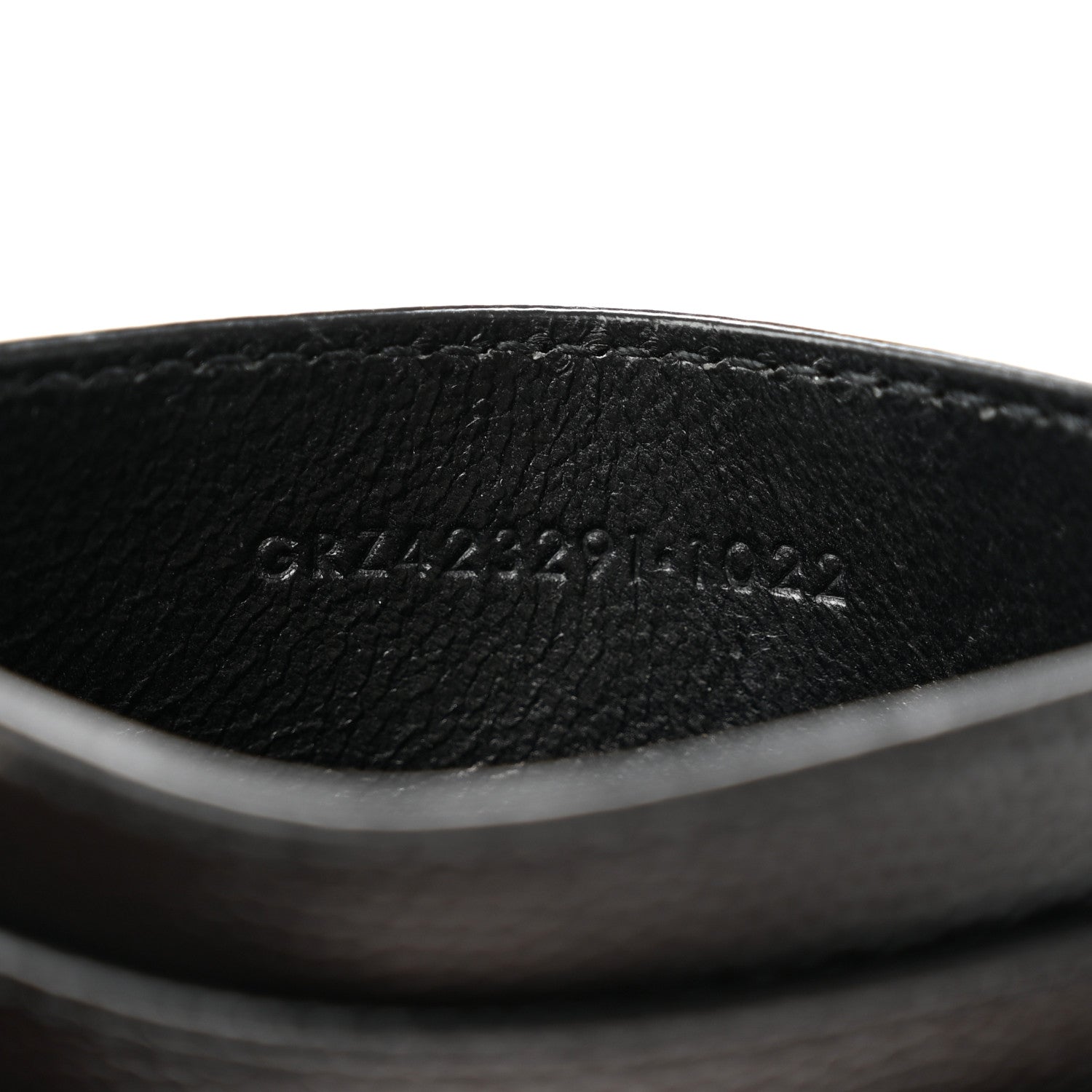 Saint Laurent Grain De Poudre Matelasse Chevron Monogram Credit Card Case Black 6 of 7