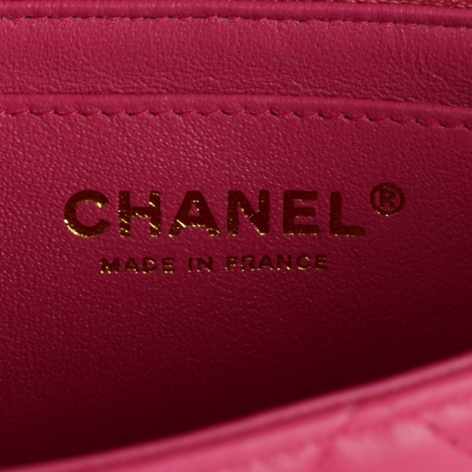 Chanel Lambskin Quilted Mini Rectangular Flap Fuchsia 7 of 9