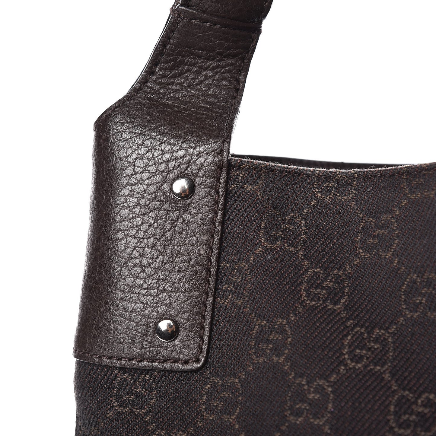Monogram Calfskin Horsebit Classic Ring Hobo Dark Brown