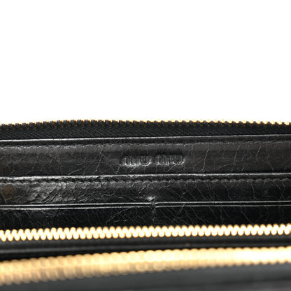 Miu Miu Matelasse Zip Around Wallet Black 6 of 7