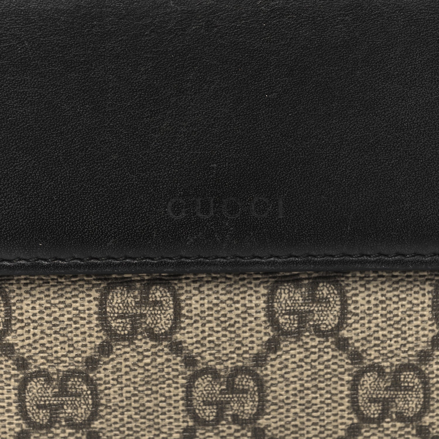 Gucci GG Supreme Monogram French Flap Wallet Black 9 of 11