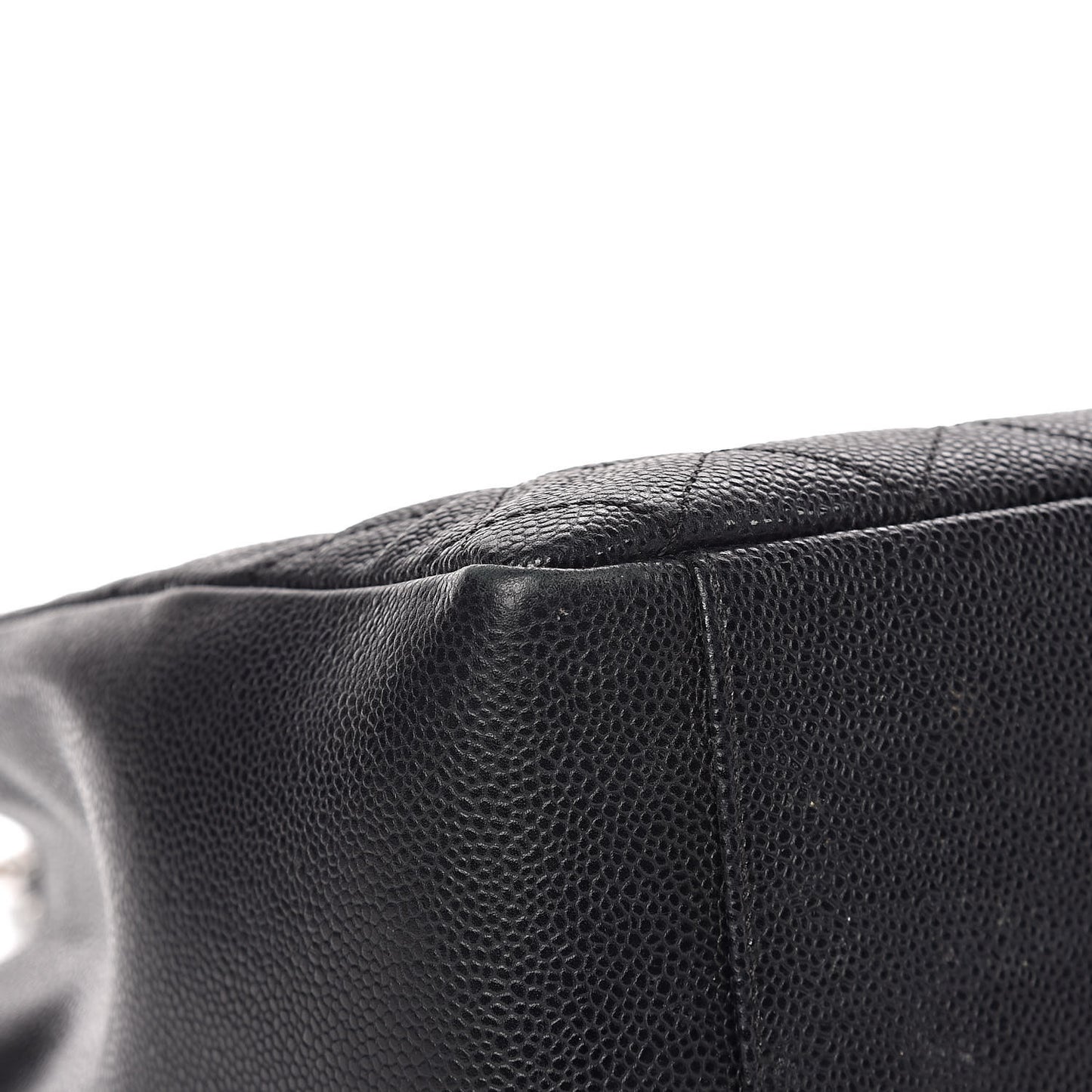 Caviar Quilted Grand Shopping Tote GST Black