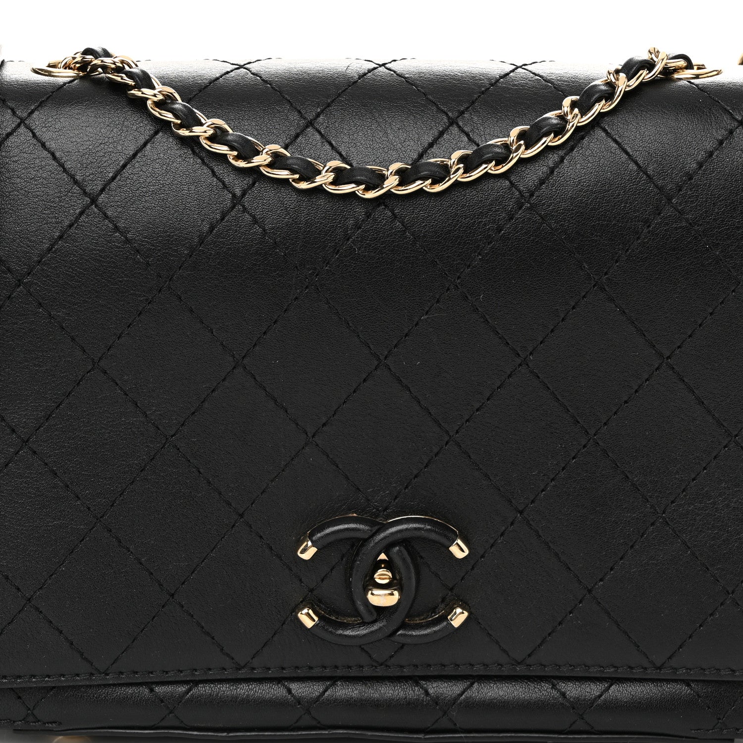 Chanel Calfskin Stitched CC Case Flap Bag Black 8 of 11