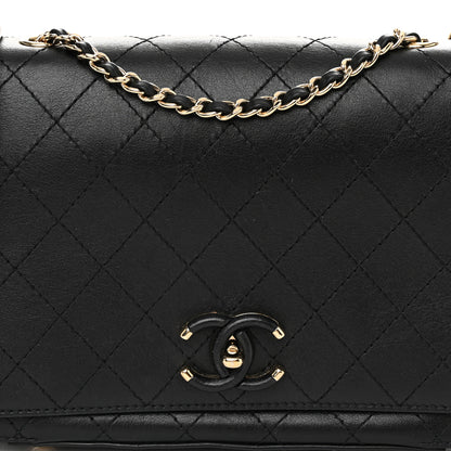 Chanel Calfskin Stitched CC Case Flap Bag Black 8 of 11