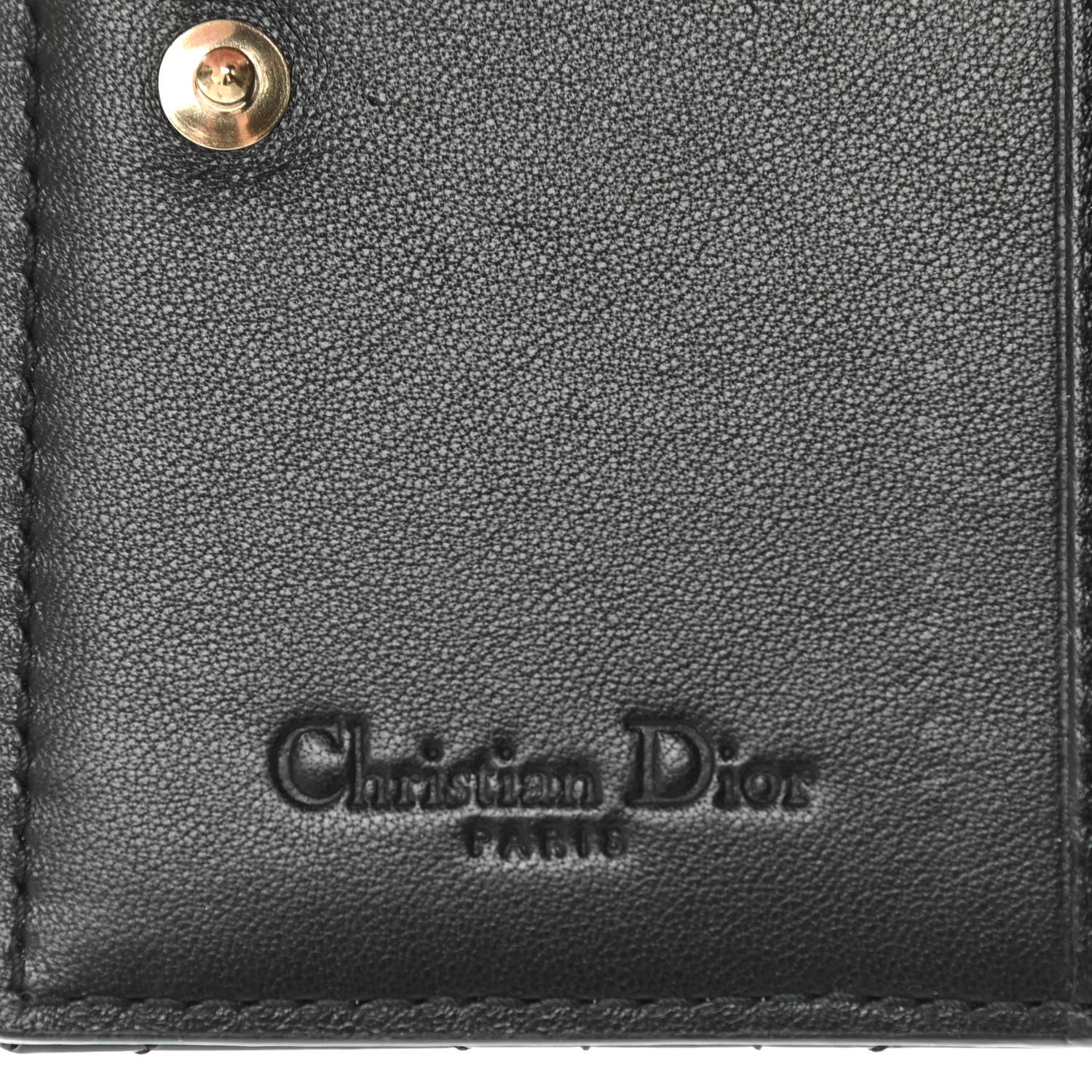 Christian Dior Patent Cannage Small Lady Dior Flap Card Holder Black 6 of 8