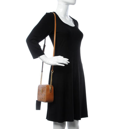 MCM Visetos Camera Crossbody Bag Cognac 2 of 7