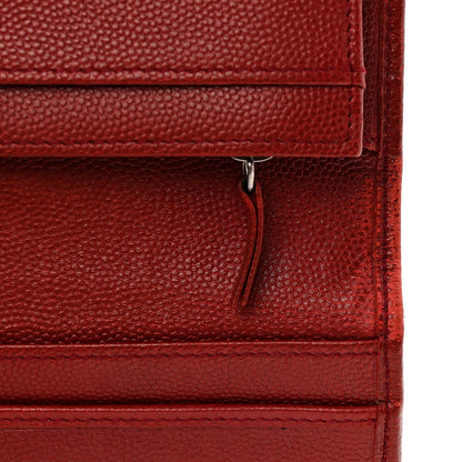 Chanel Caviar Sevruga Yen Wallet Red 10 of 10
