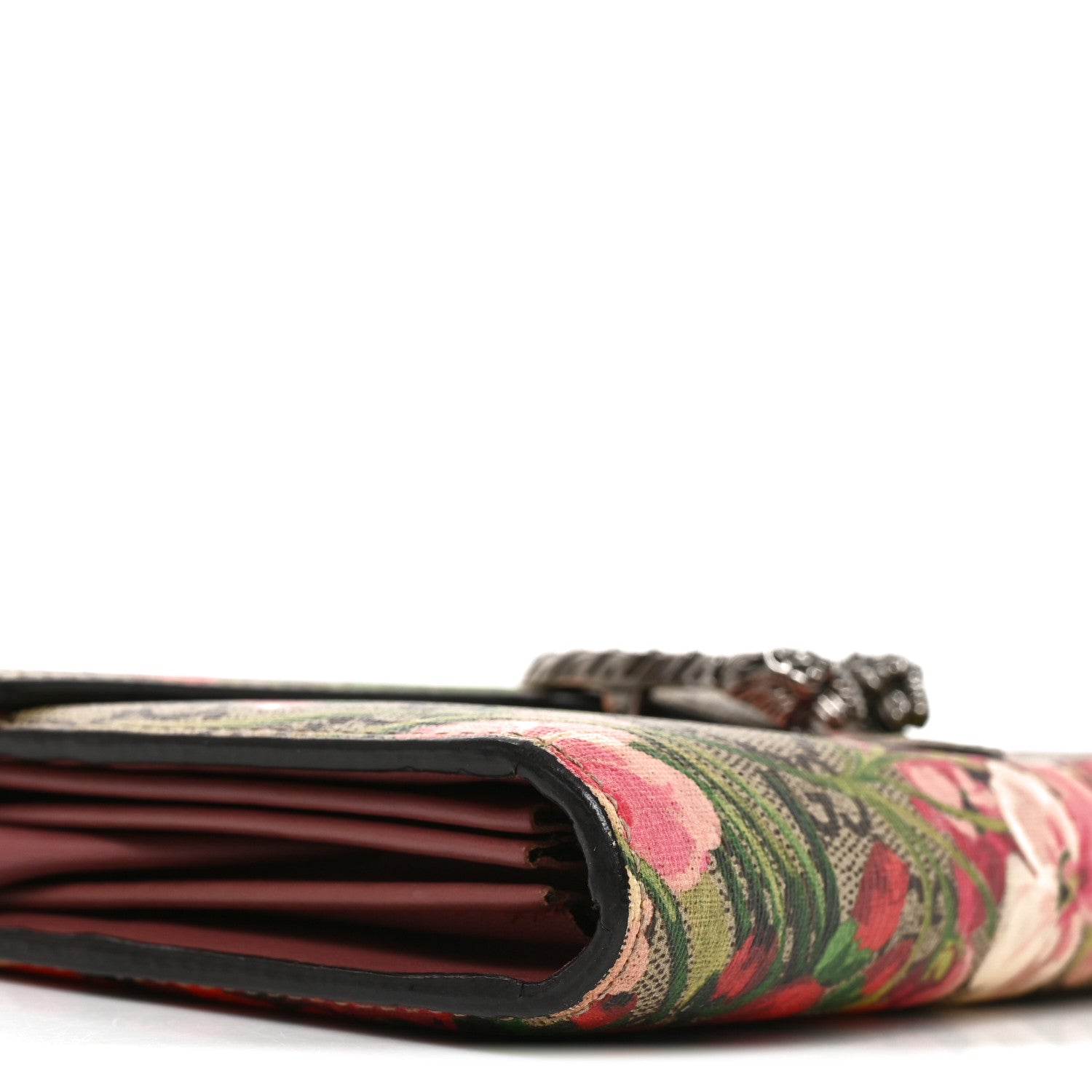 Gucci GG Supreme Monogram Blooms Mini Dionysus Chain Wallet Beige Multicolor Dry Rose 8 of 9