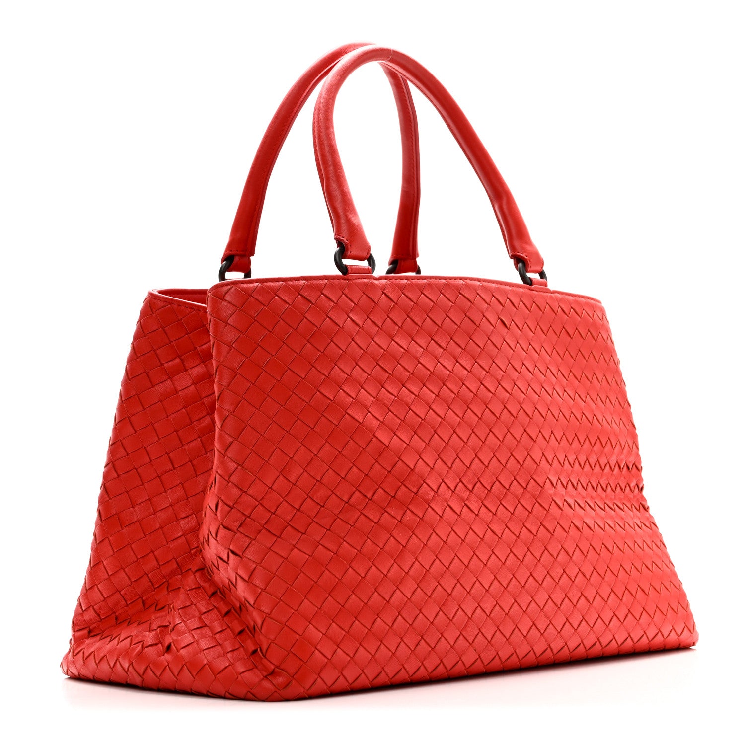 Bottega Veneta Nappa Intrecciato Milano Tote Red 3 of 9