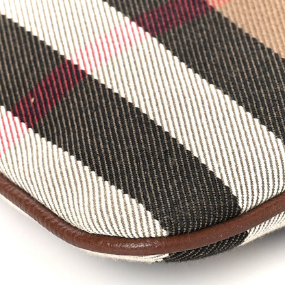 Burberry House Check Derby Peyton Crossbody Clutch Bag Tan 7 of 8
