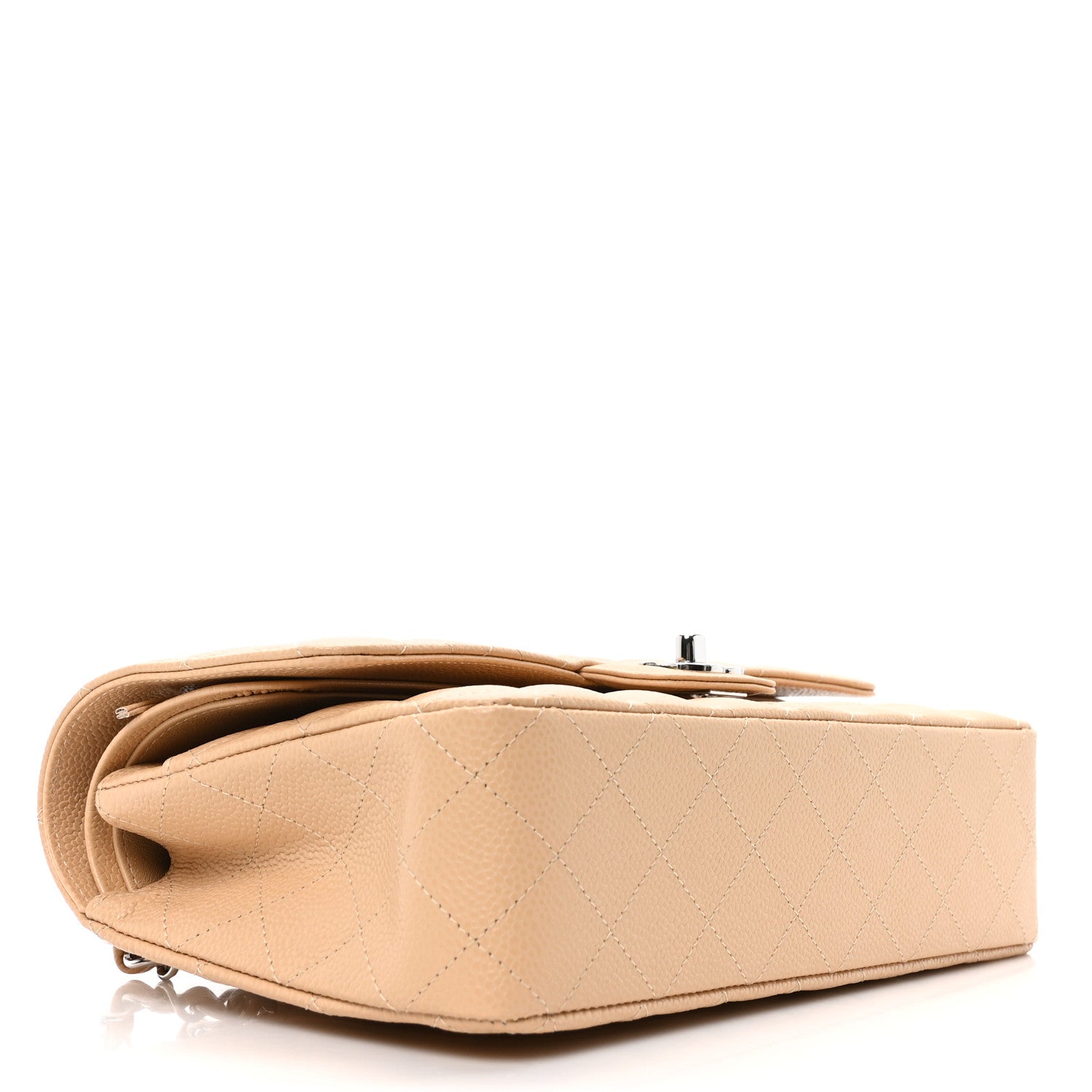 Chanel Caviar Quilted Medium Double Flap Beige 4 of 11