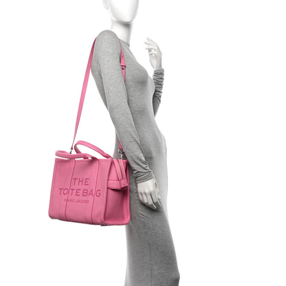 Marc Jacobs Grained Calfskin Medium The Tote Bag Candy Pink 2 of 11