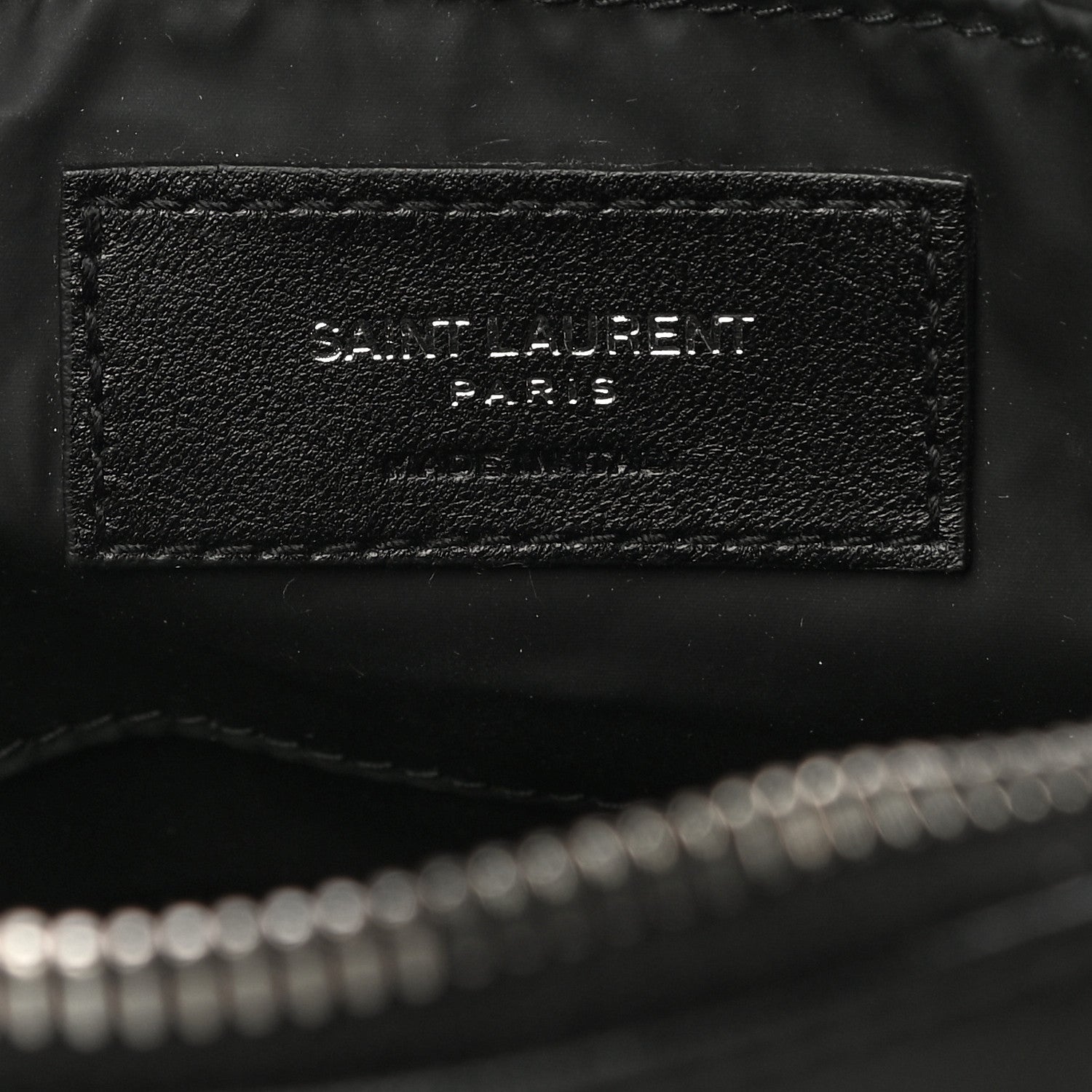 Saint Laurent Lambskin Y Quilted Monogram Loulou Cosmetic Case Black 6 of 9