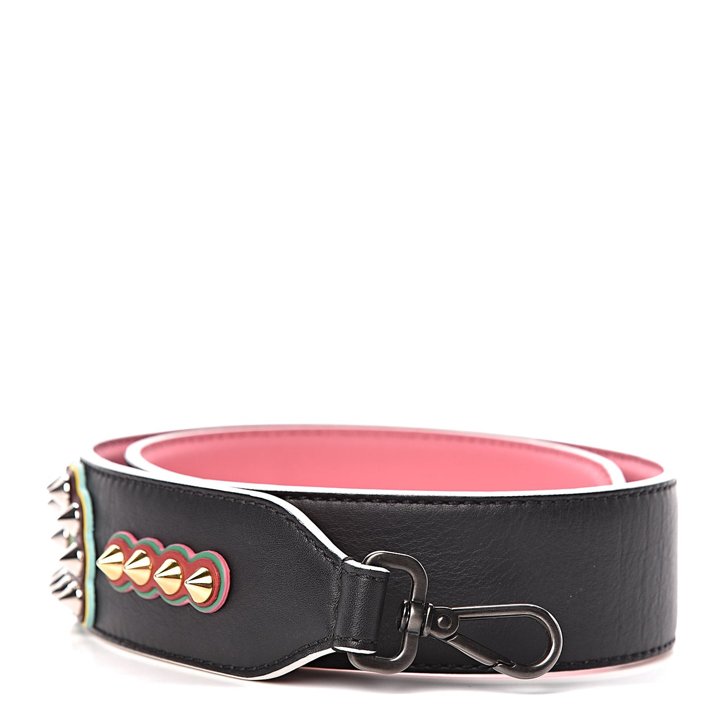 Vitello Dolce Fun Fair Metal Studded Strap You Black Multicolor