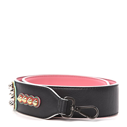 Fendi Vitello Dolce Fun Fair Metal Studded Strap You Black Multicolor 1 of 4