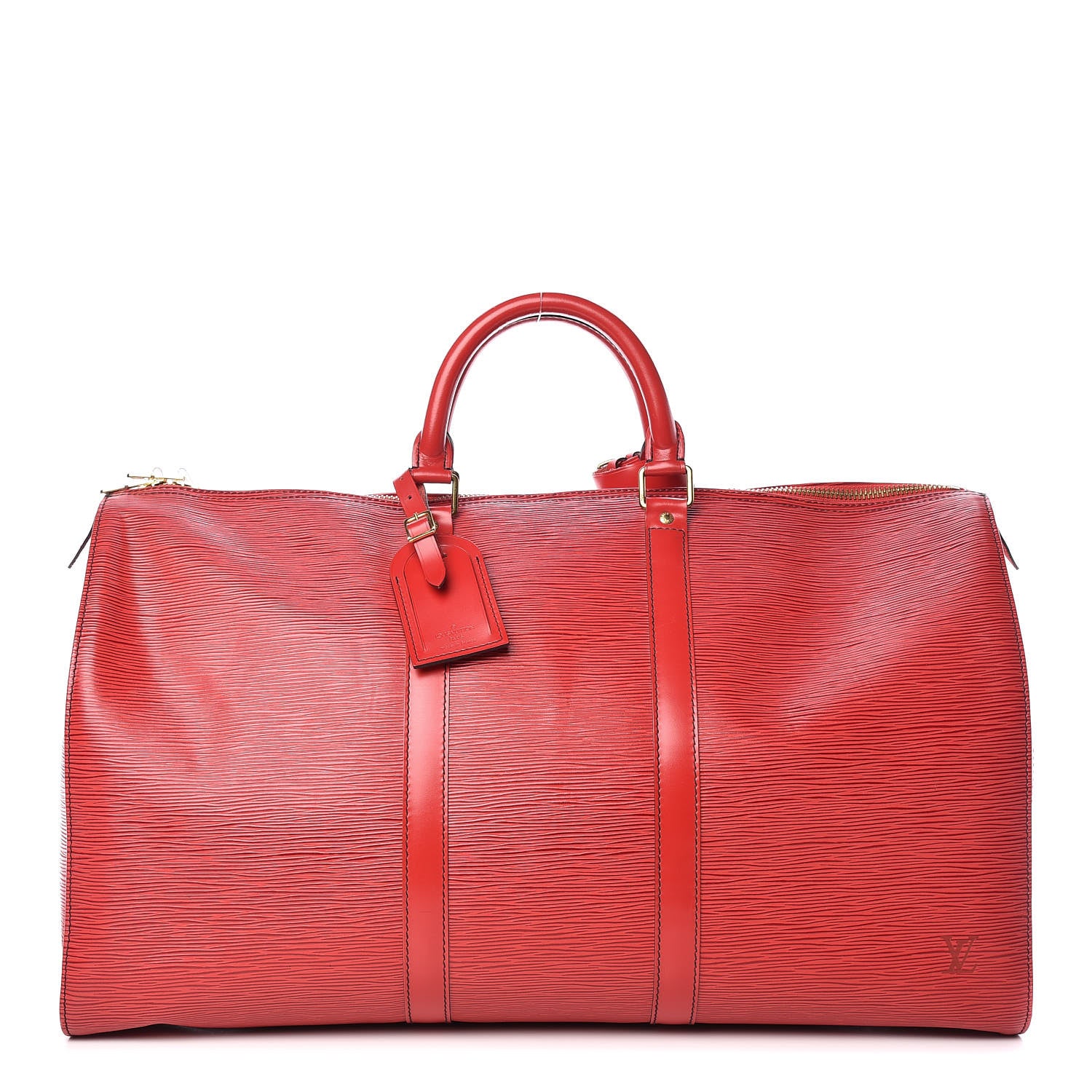 Louis Vuitton Epi Keepall 50 Castillan Red 1 of 13