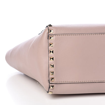 Valentino Garavani Vitello Rockstud Double Handle Tote Poudre 8 of 10