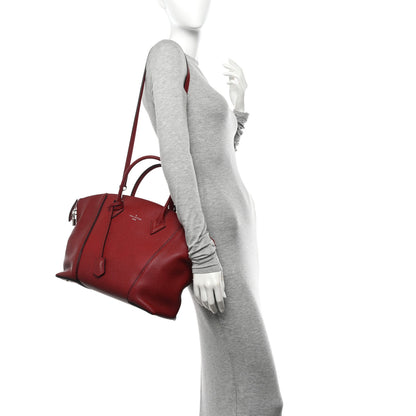 Louis Vuitton Veau Cachemire Soft Lockit MM Griotte 2 of 9