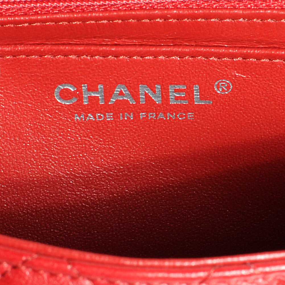 Chanel Lambskin Quilted Mini Square Flap Red 6 of 7