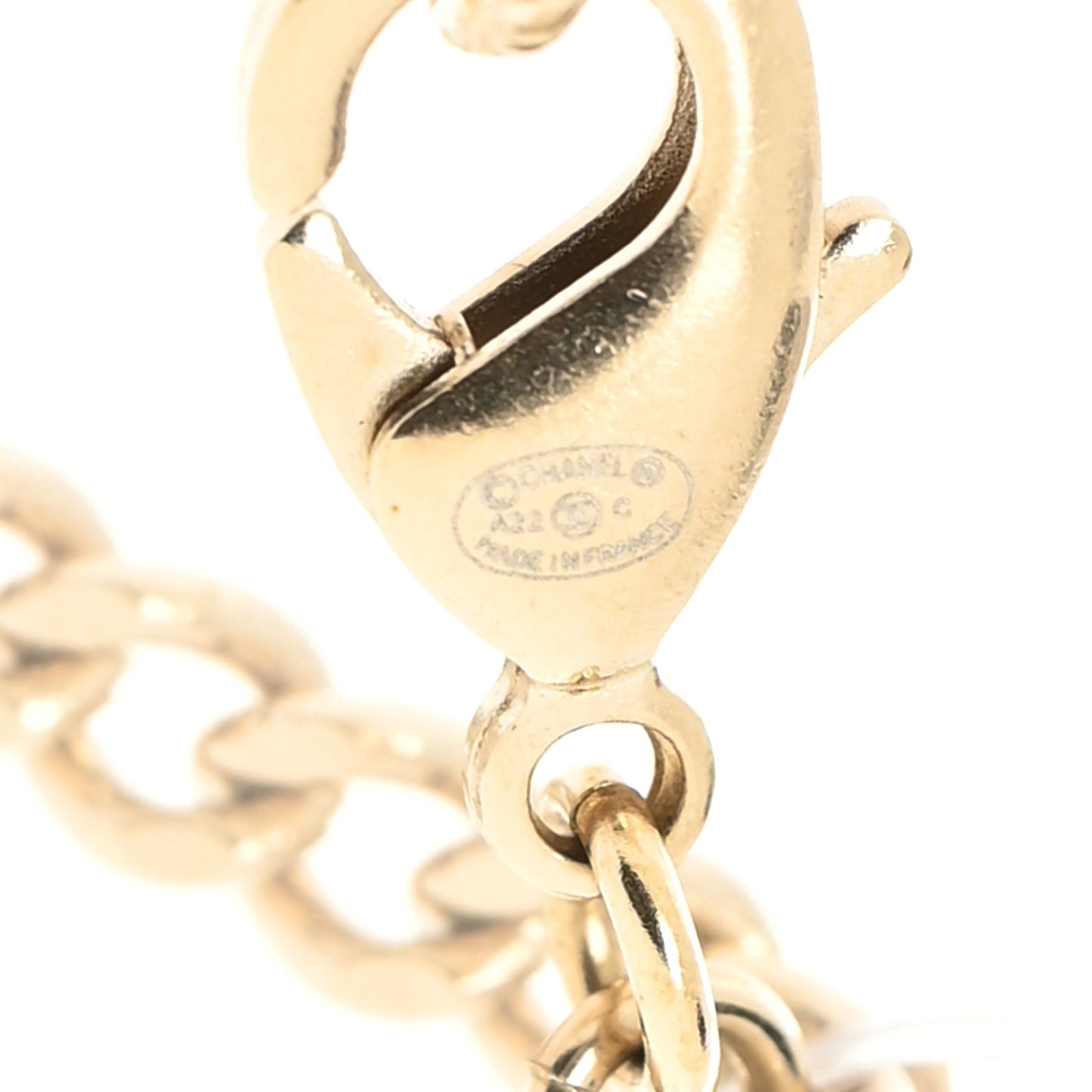 Crystal Resin CC Perfume Bottle Necklace Gold
