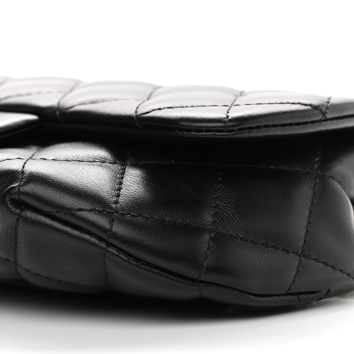 Chanel Calfskin Quilted CC Uniform Flap Belt Bag Black 10 of 12