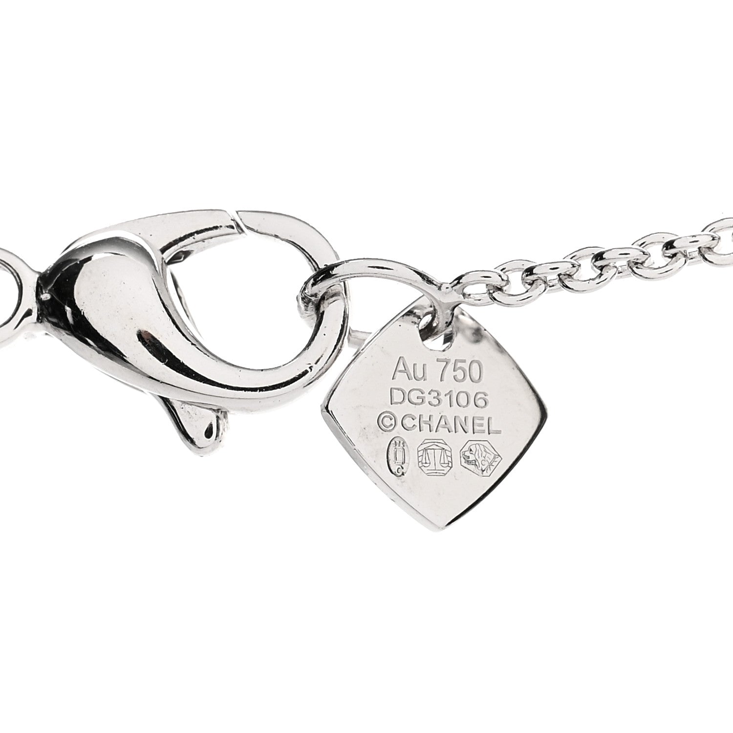 Chanel 18K White Gold Coco Crush Pendant Necklace 4 of 5
