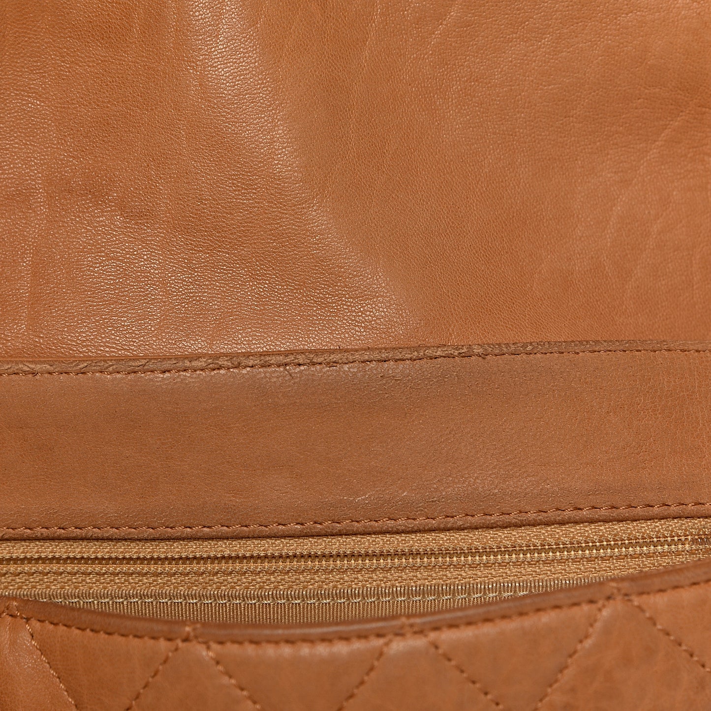 Washed Lambskin Chain Around Maxi Flap Bag Dark Beige