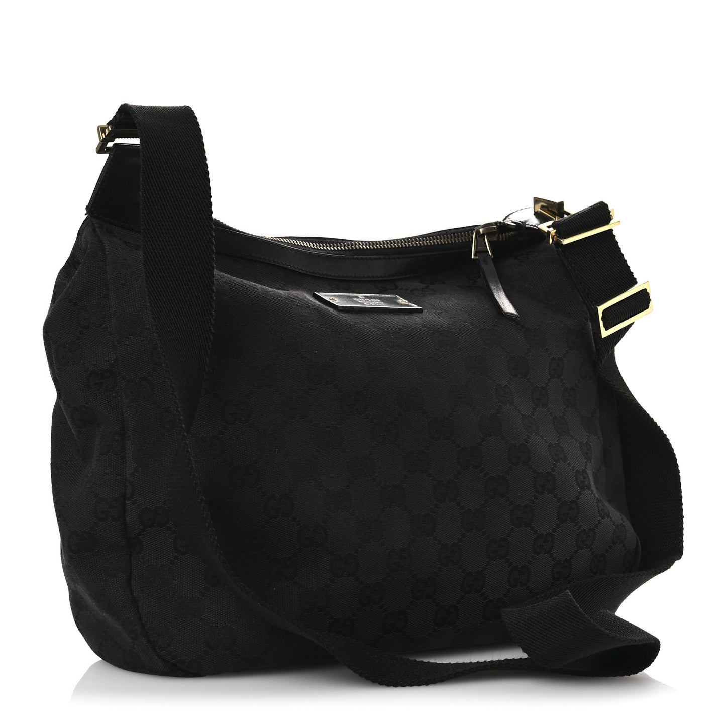 Monogram Double Pocket Messenger Bag Black