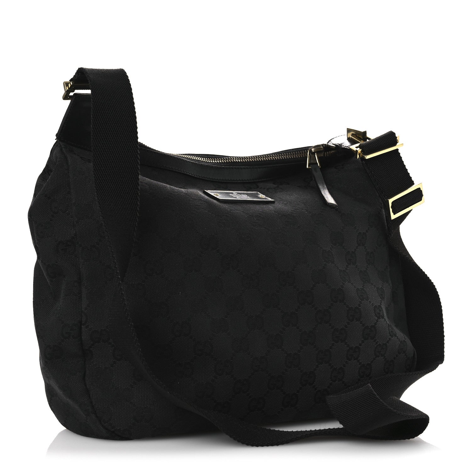Gucci Monogram Double Pocket Messenger Bag Black 3 of 16