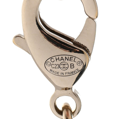 Chanel Resin Crystal Glitter CC Heart Choker Necklace Black Gold 6 of 7