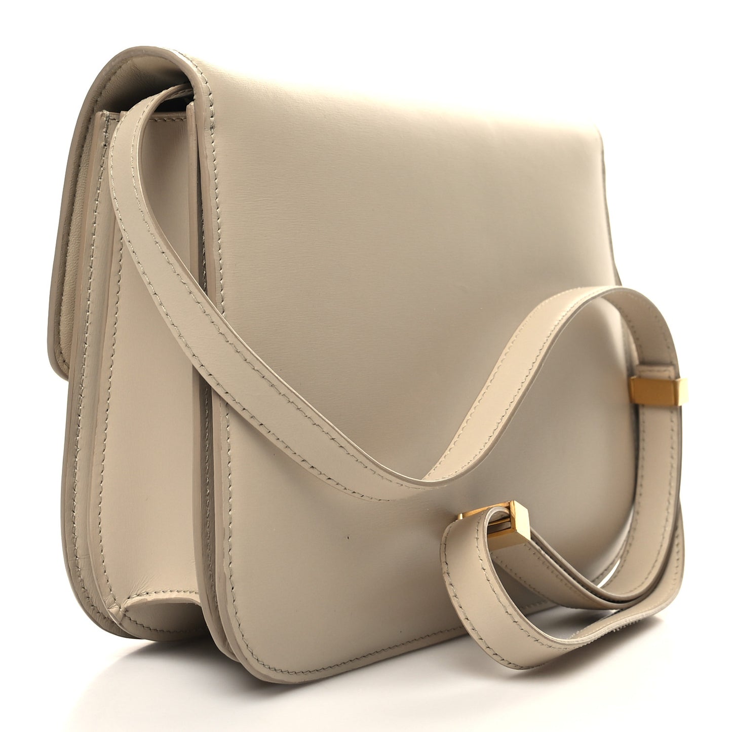 Box Calfskin Medium Classic Box Flap Bag Powder