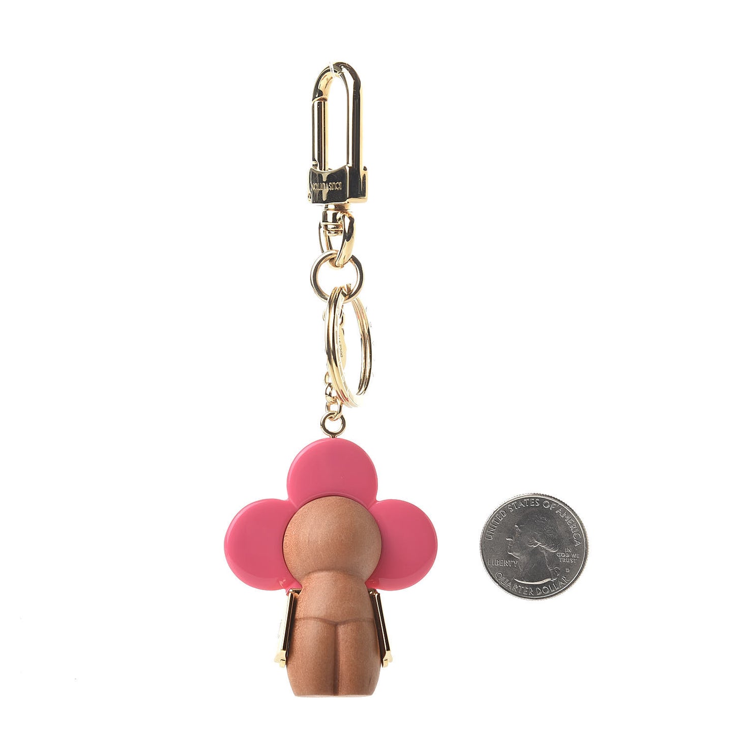 Resin Wood Vivienne Bag Charm Pink
